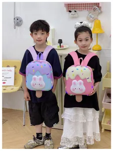 Niedlicher Kinder Eiscreme Rucksack mit LED Licht, süße Schultasche für Jungen und Mädchen.