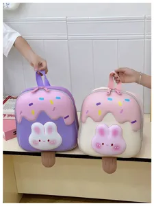 Kinder süßer Eiscreme Rucksack mit Kaninchen Design Kleinkind Schulranzen Detail ansicht