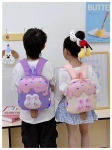 Niedlicher LED leuchtender Eiscreme Hase Kinder Rucksack, leichter Kindergarten Rucksack.