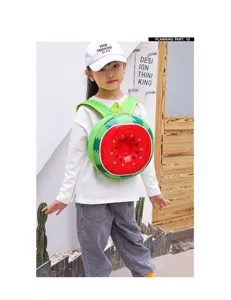 Schuster Wassermelone Form Kinder Rucksack mit Schulterguertel fuer Jungen und Maedchen Alltag.