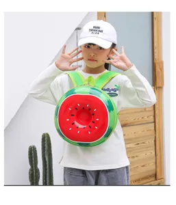 Niedlicher runder Wassermelonen Kinderrucksack Hartschale Schulranzen fuer Jungen und Maedchen