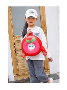Niedlicher Kinder Hartschalen Apfel Rucksack für Jungen Mädchen, stilvolle Reise Snack Tasche.