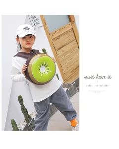 Süßer Kiwifrucht Schale Kinderrucksack für Kindergarten Jungen Mädchen Reisen Mode Alltag.