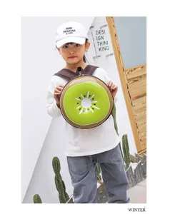Süßer Kiwifrucht Form Kinder Rucksack, stylische Mini Schultasche für Jungen und Mädchen Alltag.