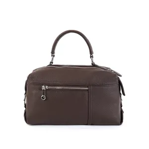 Top-layer cowhide leather handbag minimalist shoulder bag commuting casual large women bag