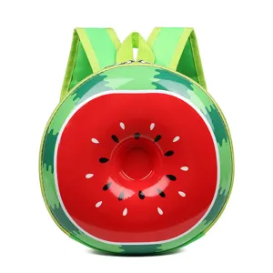 Süßer runder Wassermelone Kinder Rucksack Kindergarten Schultasche für Jungen Mädchen Snack Tasche