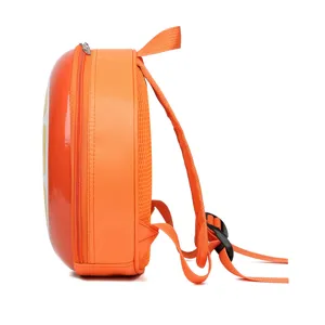 Orangener Kinder Schalen Rucksack niedliche Frucht Schultasche Seitenansicht leicht