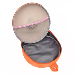 Runder Kinder Rucksack orange Kindergarten Snack Tasche niedliche kleine Mini Schultasche