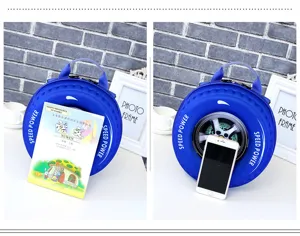 Kids 3D car tire backpack, unique creative school bag for children, durable daily daypack.