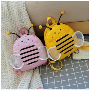 Cute cartoon bee toddler anti-lost backpack kids lovely animal school shoulder bag daily use