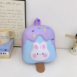 Süßer Eiscreme Hase Kinder Rucksack leichter Kleinkind Kindergarten Schulranzen Tasche
