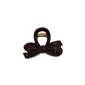 elegante pinza de pelo marron lazo grande accesorio de acetato para peinado diario
