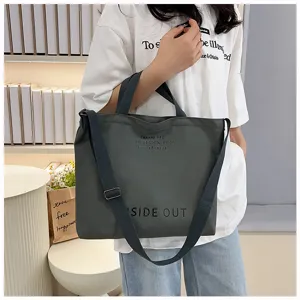 Casual canvas tote bag for women large capacity crossbody shoulder bag stylish daily use