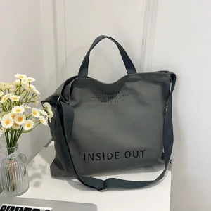 Casual canvas tote bag large capacity shoulder crossbody bag for women daily use