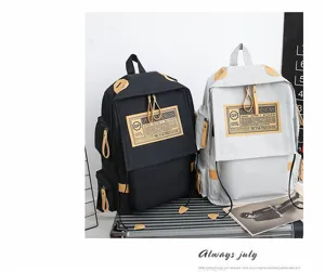Casual oxford cloth backpack large capacity travel rucksack for daily use and school