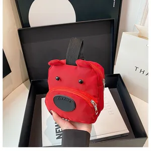 Cute cartoon small handbag for women and kids, lightweight nylon casual tote bag detail view.