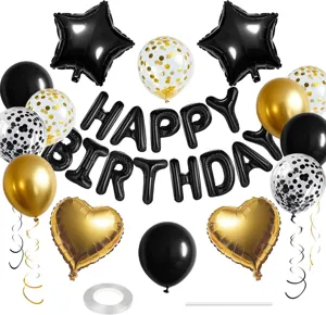 Birthday Party Balloon Set Letter Foil Balloons Decoration Party Supplies Kit Pack