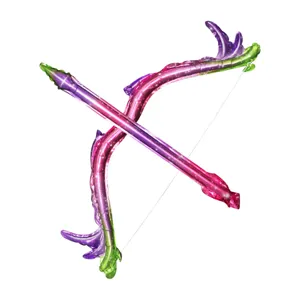 Gradient color cartoon bow and arrow foil balloon for children birthday party decor.