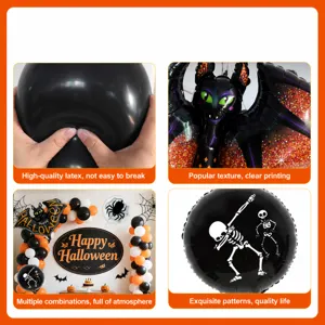 Halloween balloon garland arch kit foil latex balloons party decoration 18 inch round balloon