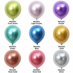 Globos de latex metalizado de 10 pulgadas multicolores para fiesta de cumpleanos boda
