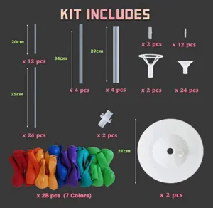 Balloon column stand kit accessories set for party wedding decoration and balloon tree display.