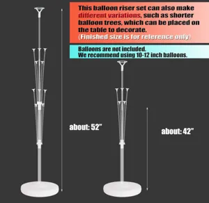 Balloon tree stand kit for party wedding decoration adjustable height floor balloon column setup.