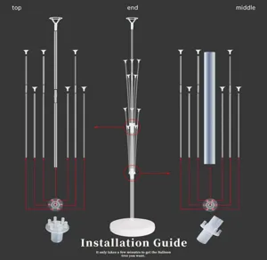 Balloon tree column stand kit for party wedding decoration floor balloon holder assembly guide