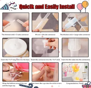 Balloon tree stand column kit for wedding and birthday party decoration parts set guide