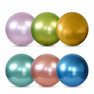 Große Runde Metallische Latex Luftballons Glänzende Chrom Latex Ballons Für Hochzeit Geburtstag Party Atmosphäre Dekoration