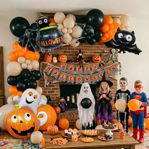 Halloween globo de aluminio conjunto calabaza fantasma murciélago decoración fiesta