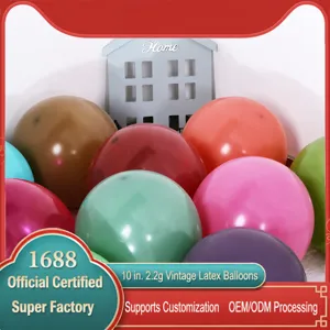 Retro latex balloons 10 inch 2.2g colorful round balloons for party wedding decoration