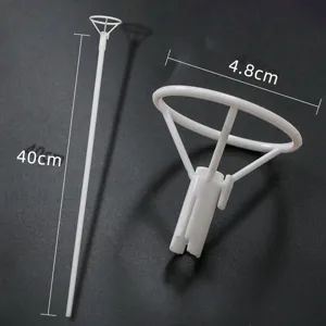 White Daisy Aluminum Foil Balloon With Plastic Holder Stick Party Decoration Accessories Festival Celebration Supplies