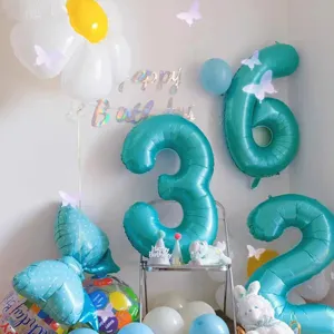 32-inch digital foil balloons set for birthday party decorations, wedding celebration and events.