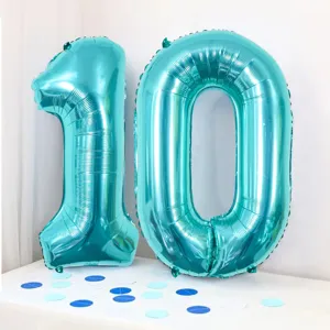 32 inch blue foil number balloons for birthday party wedding celebration decorations