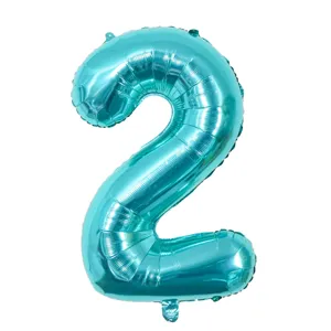 32 inch blue foil number 2 balloon for birthday party wedding decoration celebration supplies