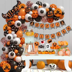 Halloween Ballon Girlande Bogen Set Mit Folienballons Banner Kürbis Fledermäuse Halloween Party Dekorationen Zubehör