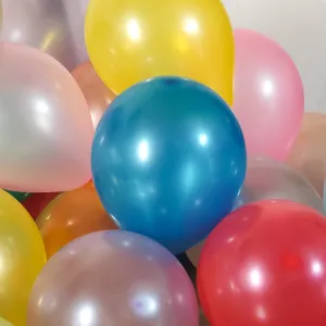 Pearlized latex balloon detail shot showing rich colors and shiny texture for party decor.