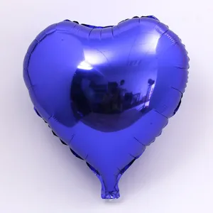 18 inch heart foil balloon blue metallic party decoration wedding valentine inflatable