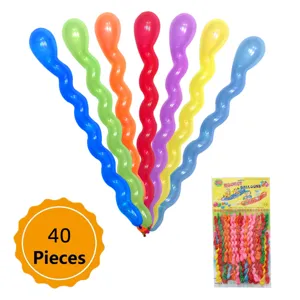 Colorful rocket balloons latex party balloons set of 40 pieces for kids fun water games.