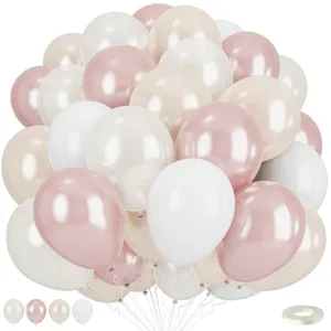 Rosa und weisses Ballongirlande Set fur Geburtstag Party Dekorationen und Babyparty Taufe.