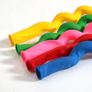 Colorful spiral twist latex balloons set, perfect for party decoration, kids play and fun events.