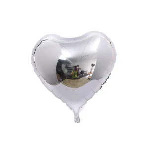 18 inch silver heart foil balloon for party decoration, wedding, and Valentine's day.