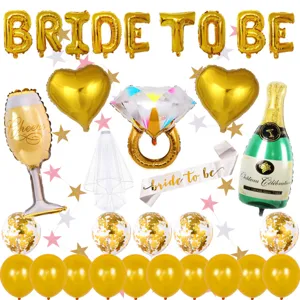 Bachelorette party balloon set Bride to Be foil balloons wedding decoration supplies kit