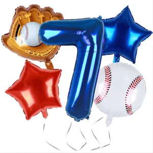 18 Inch Baseball Glove Foil Balloon Sports Birthday Party Celebration Decoration Set
