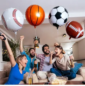 Sports foil balloons set basketball football baseball soccer party decoration supplies