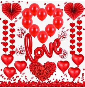 Saint-Valentin mariage ballons cœur rouge ballon alu LOVE kit de décoration romantique