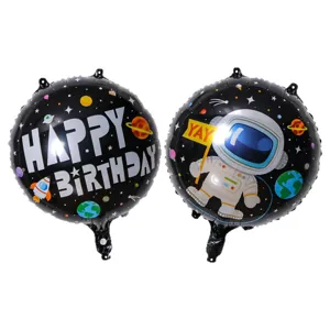 Space theme foil balloons 18 inch round birthday party decoration astronaut supplies