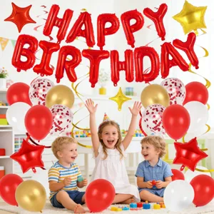Birthday Party Decoration Balloon Set Latex Aluminum Foil Star Sequin Balloons For Birthday Celebration Supplies