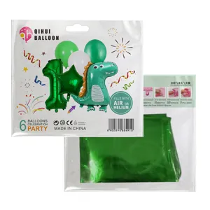 Dinosaur foil balloon and latex balloon set perfect for children birthday party decorations.