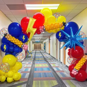 Geburtstag Thema Ballon Bogen Set mit Latex Ballons und Stern Folienballons für Party Dekoration